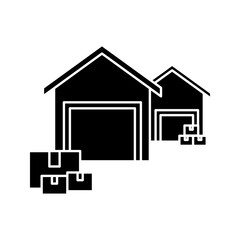 Warehouse icon illustration on white background