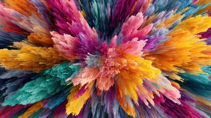 vibrant color explosion abstract art digital artwork creative space aerial view visual concept