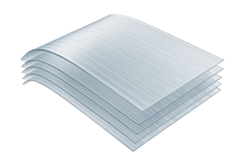 Plastic panels for greenhouse roofing, ideal for cultivating plants in home gardens.