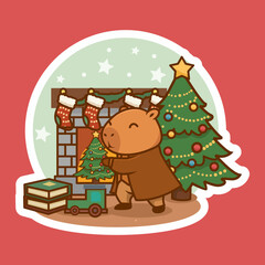 Capybara's Cozy Christmas Celebration