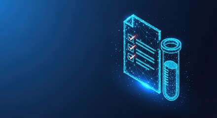 Futuristic science and medical data analysis concept