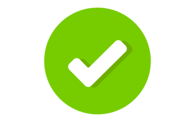 Green Check Mark PNG Icon Vector Isolated Symbol for Verified and Approved Design