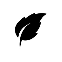 black leaf logo nature and cultural heritage  vector