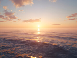Golden Hour Over the Tranquil Ocean