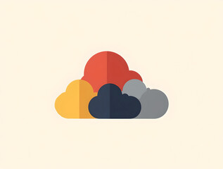 Minimalist Abstract Cloud Cluster
