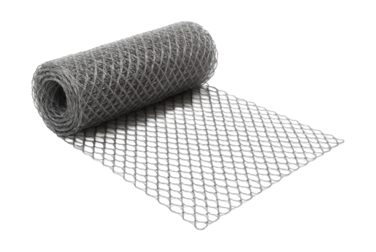 Metal mesh garden netting to safeguard flower beds from rabbits in rural areas.