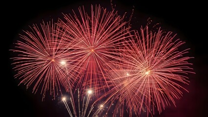 Fireworks in the night sky - New year celebration - December 31st night - HD background 
