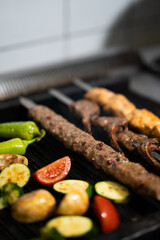 Grilled Vegetables and Mushrooms on BBQ