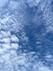 Stratocumulus cloud on blue sky background