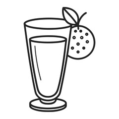 Litchi Juice Line Art