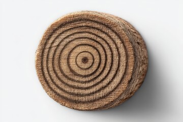 Close-up view of an elegantly cut wooden log showcasing its natural grain patterns and textures, emphasizing the beauty of organic materials in design and craftsmanship