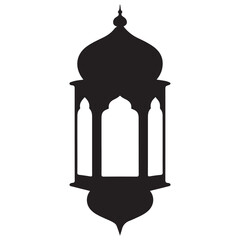 Lantern silhouette icon isolated on white background vector design
