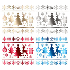 Christmas ornament collection showcasing gold silver red blue designs