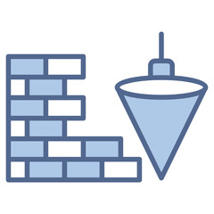 Plumb Line Blue Icon