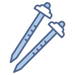 Roofing Nail Blue Icon