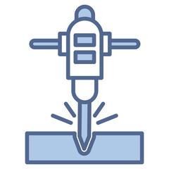 Jack Hammer Blue Icon