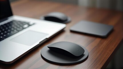 Minimalist Desk Setup with a Sleek All-in-One Desktop Computer