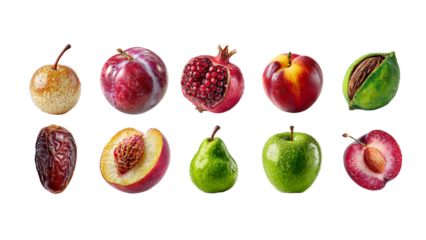 Stone Fruits - Asian Pear, Pomegranate, Pear, Green Apple, Green Almond, Peach, Pluot, Cherry, Date, Nectarine