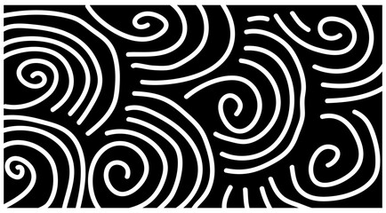 Black and white background abstract circle line pattern.