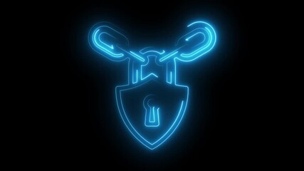 lock icon blue and pink color neon glowing neon color security privacy password protection safety animated on a black background.  light, lock, neon, network, no people, padlock, password, pink,  - Powered by Adobe