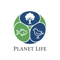 Planet Life Ecosystem Circle Vector Logo