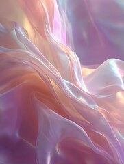 Obraz premium abstract flowing pastel fabric in soft ethereal waves