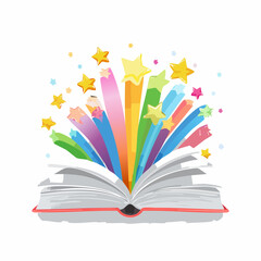 Magische Buchseiten, die fliegen