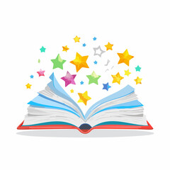 Magische Buchseiten, die fliegen