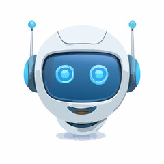 Robotergesicht im Cartoon-Stil