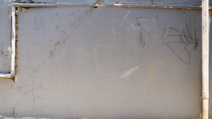 Cracked blue wall texture, weathered urban surface detail for rendering