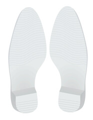 Elegant shoe footprint. vector illustration	