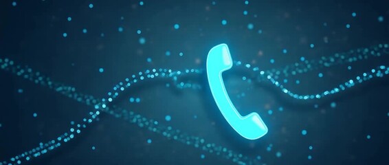 A central composition illustrating the concept of vishing calls, featuring leading lines guiding the viewers eye towards the phone, with ample copy space for cautionary messages about fraud.