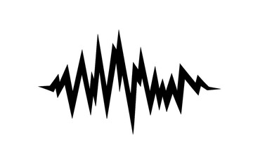 Abstract Black Sound Wave or Audio Equalizer Pattern on a Gray Background
