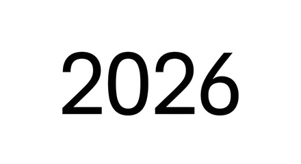 Sleek 2026 Silhouette PNG Graphic Minimalist Template