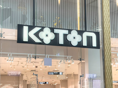 September 21, 2025, Astana, Kazakhstan: A modern retail store sign displaying the brand name KOTON