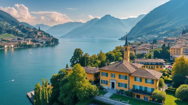 Breathtaking Aerial Views of Varenna: A Charming Lakeside Getaway on Lake Como