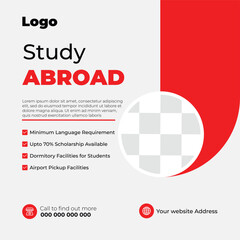 Modern Education Campaign Square Flyer and Social Media Post Template