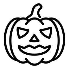 spooky pumpkin Line Icon