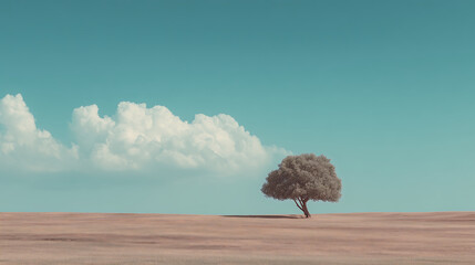 Single Tree in Open Field