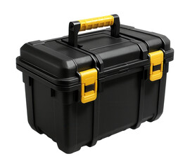 Waterproof toolbox with a rubber seal, ideal for outdoor construction sites.