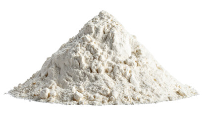 Isolated Flour Pile Shaped Like a Mountain Without Background
