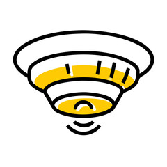 Smoke detector with wireless signal in a bright and modern style
