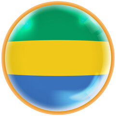 gabon flag button