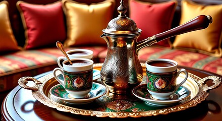 Experience the Rich Heritage A Glimpse into Turkish Culture through Exquisite Coffee Service, a Symphony of Flavors and Traditions in Every Sip and Delight