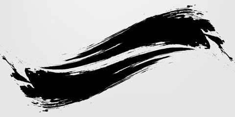 Brush strokes texture. Black Brush strokes isolated on white background. Brush strokes grunge background.