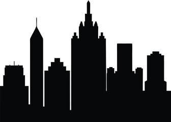 Fototapeta premium Charlotte skyline horizontal banner. Black and white silhouette of Charlotte, North Carolina Vector. Charlotte North Carolina Skyline Vector Silhouette Illustration