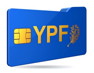 Digital blue folder with embedded gold card and gold stylized text