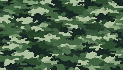 Digital camouflage pattern in shades of green and off-white