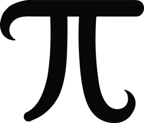 Pi Vector Symbol, Mathematical Symbol, Greek Letter Pi Vector Illustration