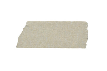 Adhesive torn paper masking tape isolated on transparent background